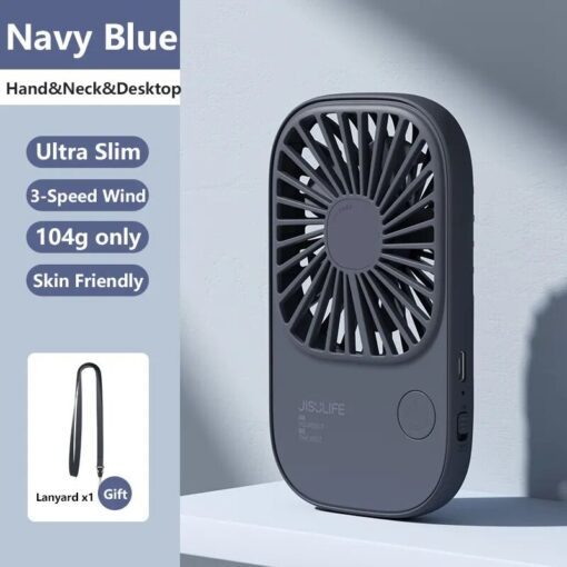 Quạt cầm tay đa năng nhỏ gọn Jisulife FA49 - Navy