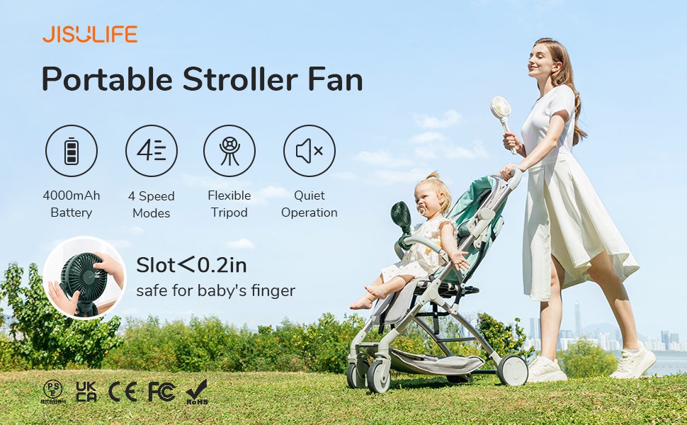 Quạt đặt trên xe đẩy Jisulife FA40A 12 Quạt đặt trên xe đẩy Jisulife FA40A