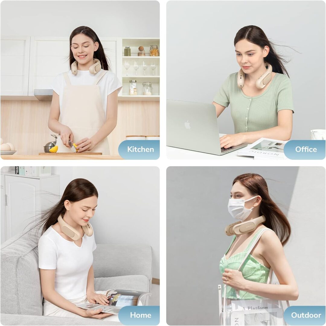 Quạt Đeo Cổ Không Cánh JISULIFE FA35Pro 24 Thiết Kế Nhẹ và Di Động Cho Làm Mát Mọi Nơi