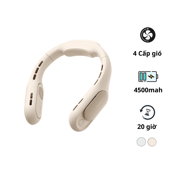 Quạt Đeo Cổ Không Cánh JISULIFE FA35 1 Quạt Đeo Cổ Không Cánh JISULIFE FA35 – Pin 4500mAh, 4 Cấp Gió, Làm Mát 360°