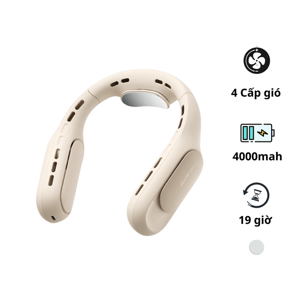 Quạt Đeo Cổ Không Cánh JISULIFE FA35Pro – Pin 4000mAh, 4 Cấp Gió, Làm Mát 360°