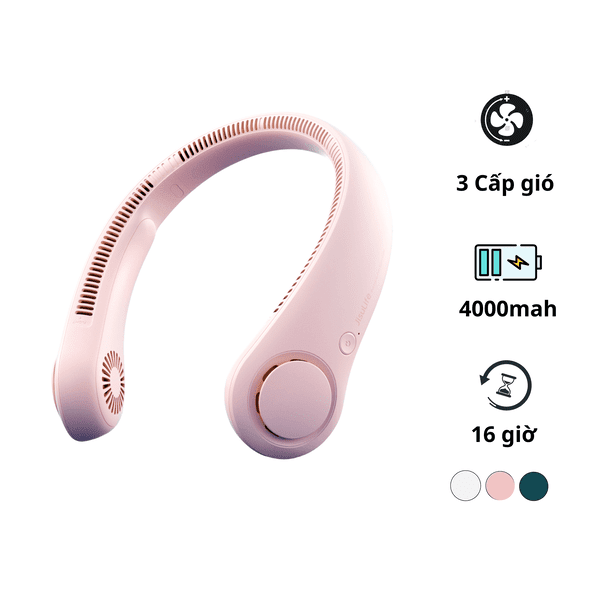 Quạt đeo cổ mini không cánh Jisulife NECK FAN LIFE3 FA14 1 Quạt đeo cổ mini không cánh Jisulife NECK FAN LIFE3 FA14 – pin 16 giờ, 78 lỗ thông khí