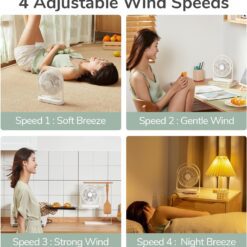 Quạt tích điện để bàn JISULIFE FA19