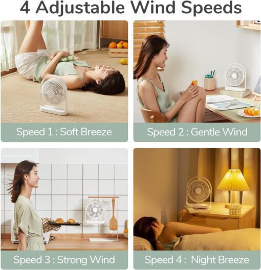 Quạt tích điện để bàn JISULIFE FA19