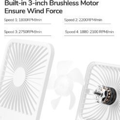 Quạt tích điện mini để bàn Jisulife FA26 pin 4500mah