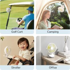 Quạt usb kẹp bàn mini cao cấp Jisulife FA29A pin 4000mAh 17 Quạt usb kẹp bàn mini cao cấp Jisulife FA29A pin 4000mAh