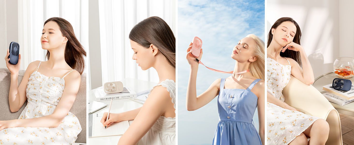 Quạt cầm tay đa năng nhỏ gọn Jisulife FA49 20 Quạt cầm tay đa năng nhỏ gọn Jisulife FA49