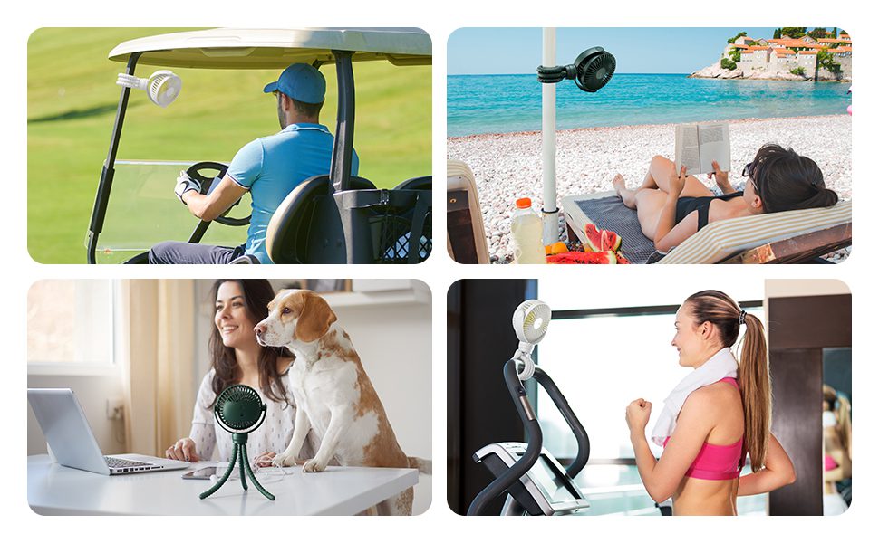 Quạt đặt trên xe đẩy Jisulife FA40A 14 Quạt đa năng JISULIFE, tạo không khí mát mẻ cho mùa hè của bạn!