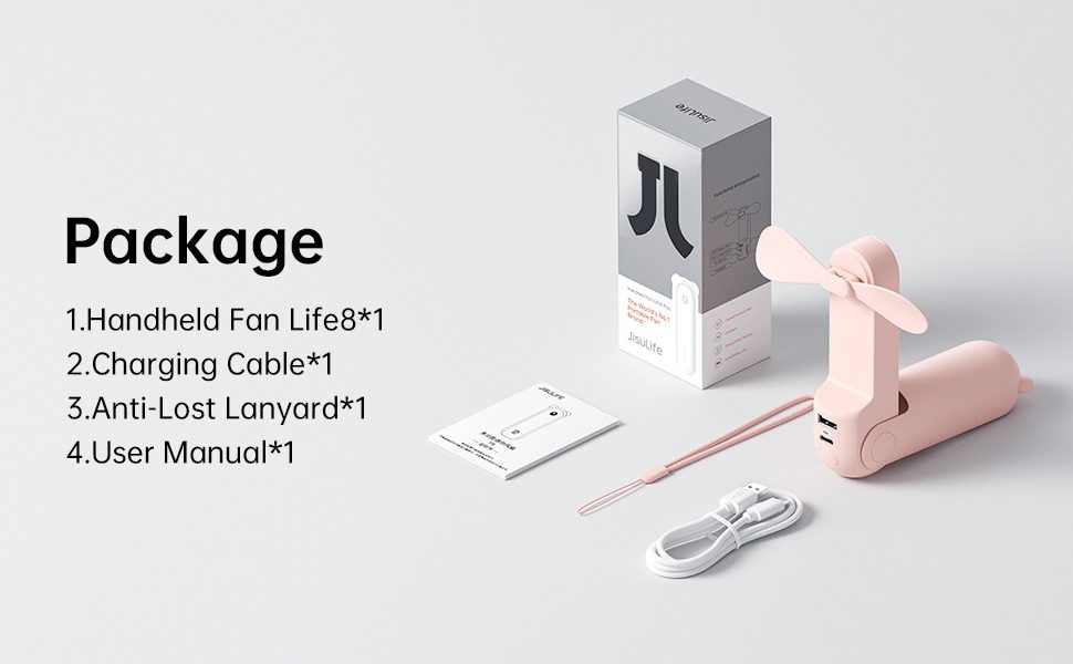 Quạt Cầm Tay Mini JISULIFE F8 29 Đóng goi Quạt Cầm Tay Mini JISULIFE F8