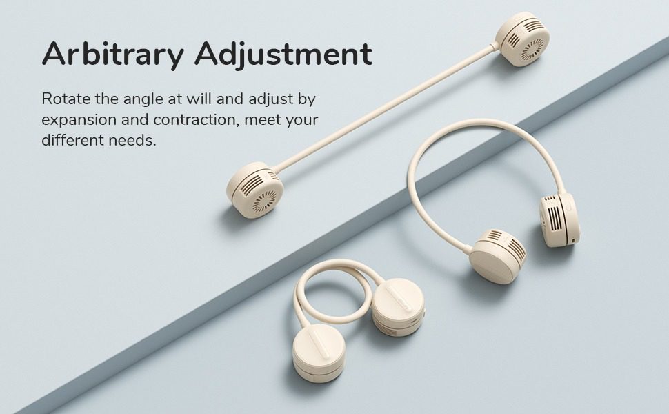 Quạt Đeo Cổ Di Động JISULIFE Neck Fan Life 1 FA25 23 Ống Dẻo & Xoay 360°: Làm Mát Có Mục Tiêu Theo Ý Muốn