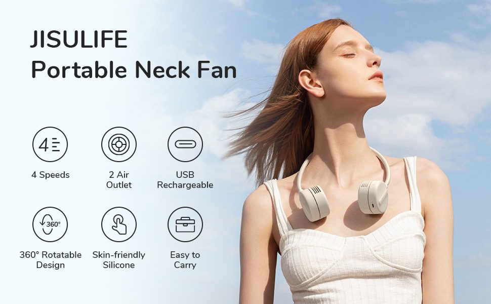 Quạt Đeo Cổ Di Động JISULIFE Neck Fan Life 1 FA25 20 Quạt Đeo Cổ Di Động JISULIFE Neck Fan FA25