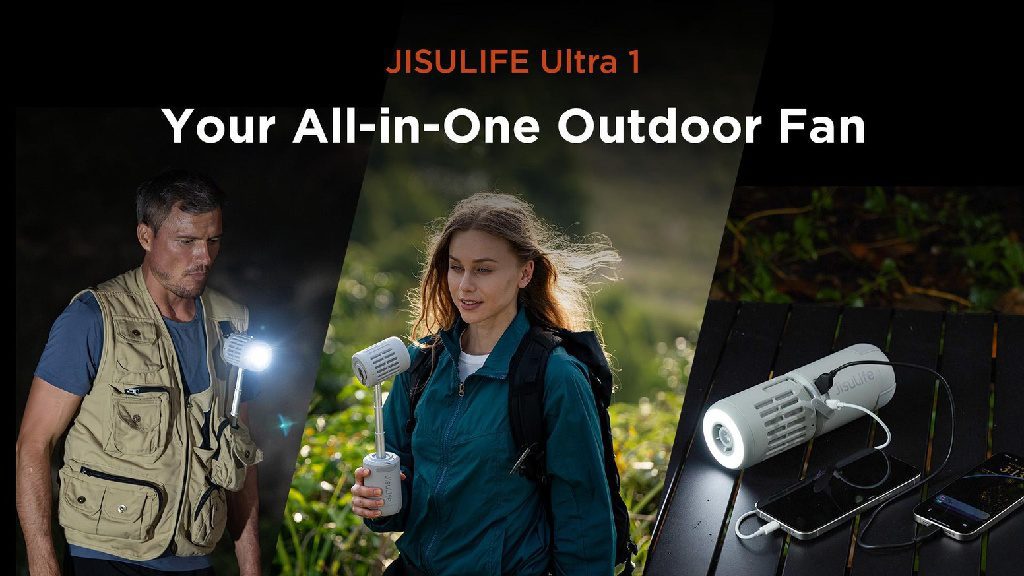 Quạt ngoài trời đa năng Jisulife Ultra1, 54W, pin 13500mAh 16 Quạt Năng Lượng Mặt Trời Jisulife Ultra1, 54W, Pin 8 Giờ