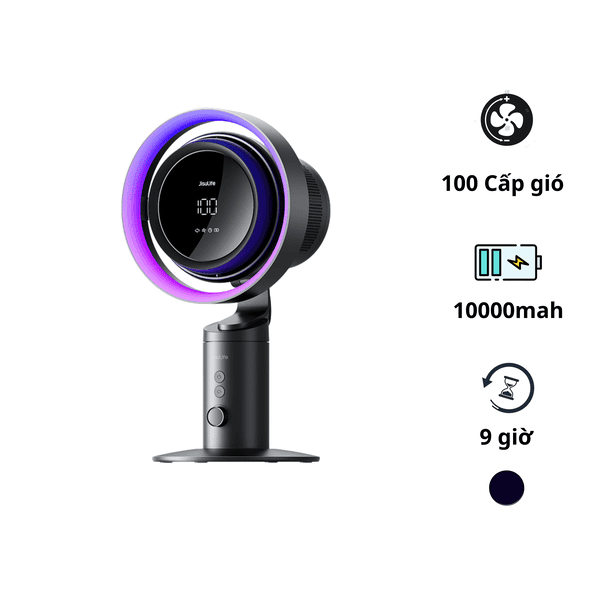 Quạt Để Bàn lọc không khí Jisulife Pro3 – Pin 10.000mAh, hoạt động 9 giờ