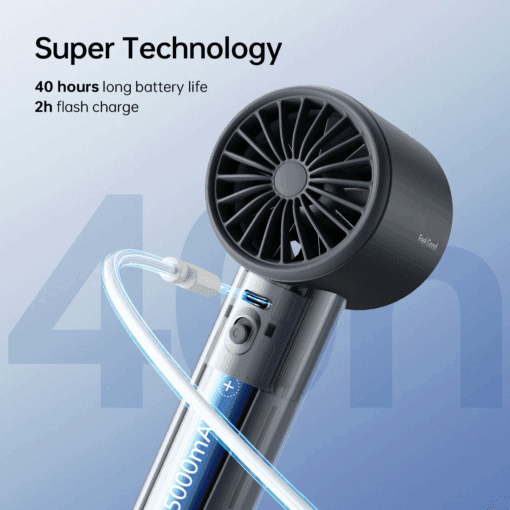 Quạt cầm tay Jisulife Pro1 S 2025 – Pin 40 giờ, 4.86W - Hình ảnh 6