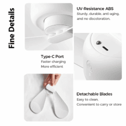 Quạt trần tích điện Jisulife FA16 18 Quạt trần tích điện Jisulife FA16