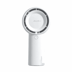 Quạt mini tích điện cầm tay có lồng nhựa bảo vệ Jisulife FA43 màu trắng-like new