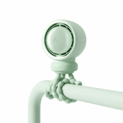 Quạt mini tích điện cầm tay có lồng nhựa bảo vệ Jisulife Life2 màu xanh-like new