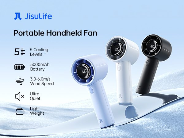 Quạt cầm tay Jisulife life 10, 10s - pin 5000mah, dùng 30 giờ 15 Quạt cầm tay chính hãng