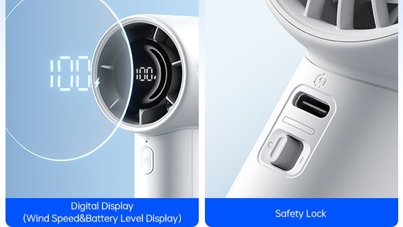 Quạt cầm tay Jisulife life 10, 10s - pin 5000mah, dùng 30 giờ 8 Quạt cầm tay chính hãng