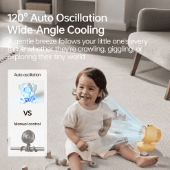 Quạt kẹp xe đẩy Jisulife Stroller Fan 3 29 Quạt kẹp xe đẩy Jisulife Stroller Fan 3