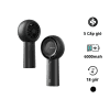 Jisulife J2491 Quạt Cầm Tay Tích Điện 6000mAh, 5 Cấp Gió Turbo, Kích Thước Nhỏ Gọn Màu Đen - Như Mới