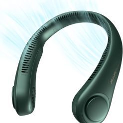 Jisulife J3047 Quạt Đeo Cổ Tích Điện, Pin 4000mAh, 3 Tốc Độ, 78 Lỗ Thông Khí Màu Xanh - Như Mới