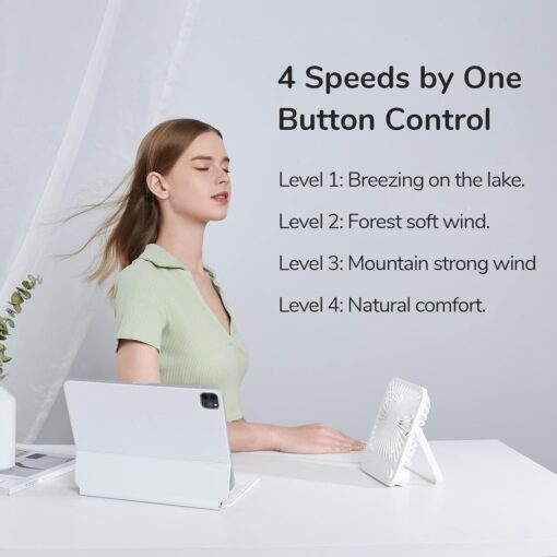 Quạt tích điện mini để bàn Jisulife FA26 pin 4500mah