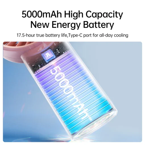 Quạt cầm tay mini Jisulife Life 4 Pin 13 giờ 3600mAh - Hình ảnh 8