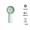 Quạt mini tích điện cầm tay có lồng nhựa bảo vệ Jisulife FA43 màu xanh lá-like new