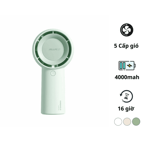 Quạt Cầm Tay Mini JISULIFE FA43 – 5 Cấp Gió, Pin 4000mAh 1 Quạt Cầm Tay Mini JISULIFE FA43 – 5 Cấp Gió, Pin 4000mAh