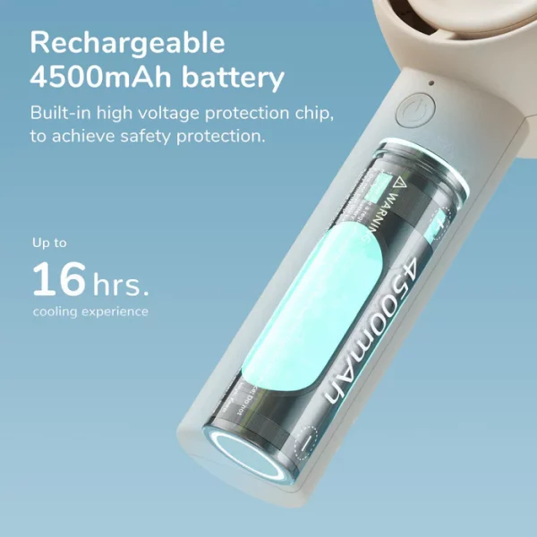 Quạt Cầm Tay Mini JisuLife Life5 pin 4500mAh 16 giờ