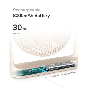 Quạt Tích Điện Để Bàn JisuLife FA27 Plus 8000mAh