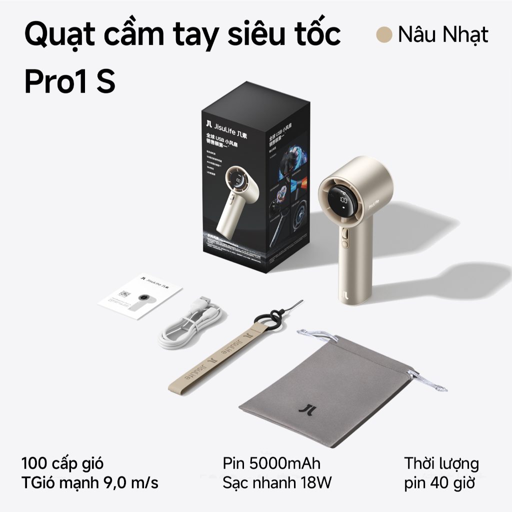 Quạt cầm tay Jisulife Pro1S 2025 – Pin 15 giờ, 4.86W 15 Quạt cầm tay Jisulife Pro1S 2025 – Pin 15 giờ, 4.86W - Ảnh 15