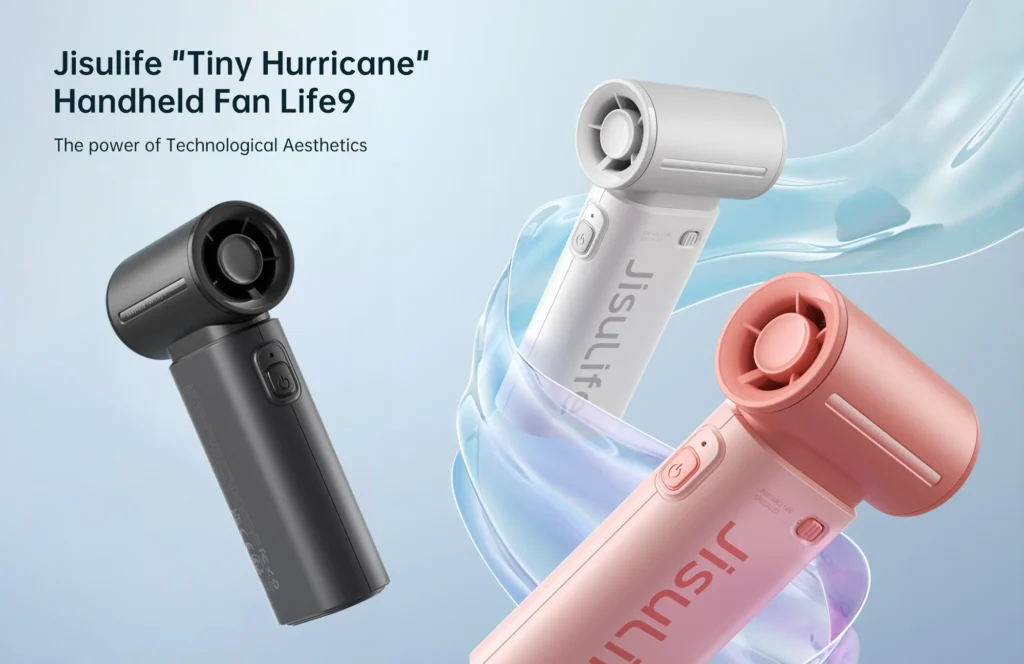 Quạt Cầm Tay Mini JISULIFE Life9 Pin 3600mAh 22 Quạt Cầm Tay Mini JISULIFE Life9 Pin 3600mAh, 5 Tốc Độ Gió Mạnh