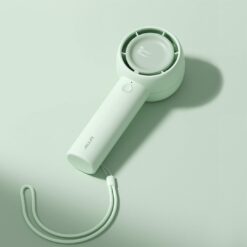 Quạt mini tích điện cầm tay có lồng nhựa bảo vệ Jisulife FA42-1 màu xanh lá-like new
