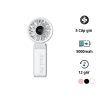 Quạt mini tích điện cầm tay có lồng nhựa bảo vệ Jisulife Life 7, 5000mAh màu trắng xám-like new
