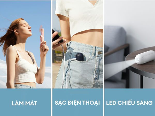 Quạt cầm tay Jisulife chống nóng hiệu quả cho mùa hè 2026 6 Quạt cầm tay chính hãng