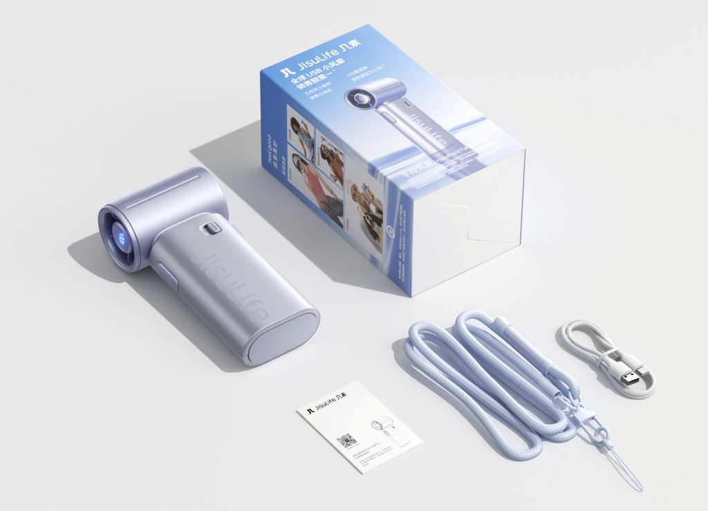 Quạt cầm tay Jisulife Handheld Fan Life 9S 17 Thiết kế ABS — Nhẹ khoảng 180g, 4 màu tùy chọn