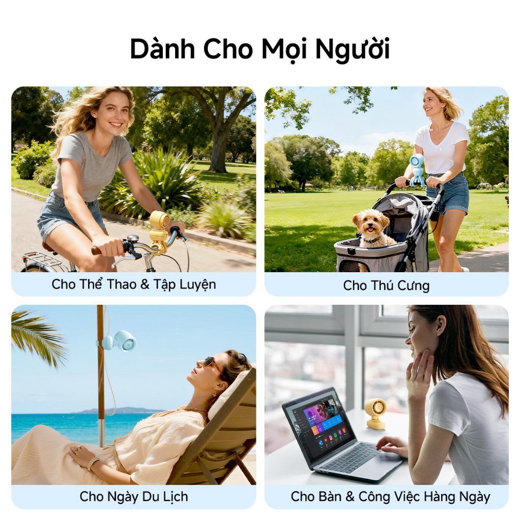 Quạt kẹp xe đẩy JisuLife Fan 4 Pin 5000mAh 8 Quạt kẹp xe đẩy JisuLife Fan 4 Pin 5000mAh - Hình ảnh 8