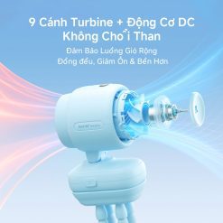 Quạt kẹp xe đẩy JisuLife Fan 4 Pin 5000mAh 12 Quạt kẹp xe đẩy JisuLife Fan 4 Pin 5000mAh
