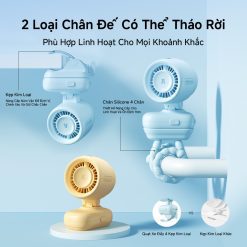 Quạt kẹp xe đẩy JisuLife Fan 4 Pin 5000mAh 9 Quạt kẹp xe đẩy JisuLife Fan 4 Pin 5000mAh