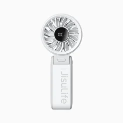 Jisulife J6925 Quạt Cầm Tay Gấp Gọn 12 Lá Cánh, Motor Không Chổi Than, Pin 3600mAh Màu Trắng Xám - Như Mới